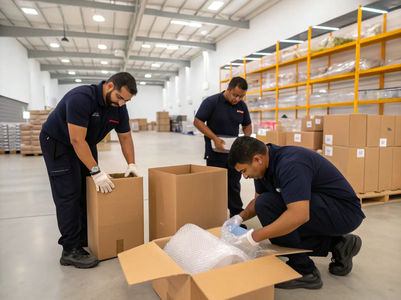 A Cleansoul LLC employee is carefully wrapping a mattress for removal, highlighting their attention to detail and care in handling delicate items.