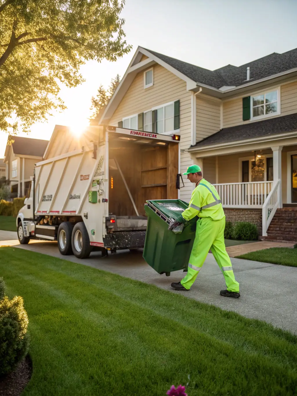 A crew loading old furniture and mattresses into a truck for eco-friendly disposal in a clean, organized manner, ready for responsible recycling.